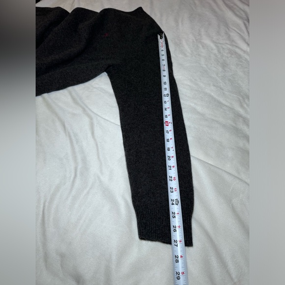 Polo Ralph Lauren men’s size XXL sweater 100% lambswool gray logo pullover Vneck - Picture 8 of 9